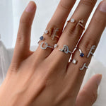 Load image into Gallery viewer, Initial Gemstone Open Ring - HIBA JABER