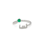 Load image into Gallery viewer, Initial Gemstone Open Ring - HIBA JABER