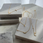 Load image into Gallery viewer, Initial Gold Necklace - With a diamond sparkle - HIBA JABER