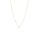 Load image into Gallery viewer, Initial Gold Necklace - With a diamond sparkle - HIBA JABER