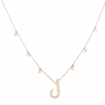 Load image into Gallery viewer, Initial Hanging Diamond Necklace - HIBA JABER