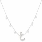 Load image into Gallery viewer, Initial Hanging Diamond Necklace - HIBA JABER