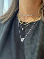 تحميل الصورة في عارض المعرض, Initial Heart Diamond Droplet Ball Choker - HIBA JABER
