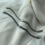 تحميل الصورة في عارض المعرض, Initial Multi Shaped Sapphire Bracelet with Diamond Drops - HIBA JABER