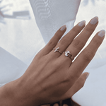 عرض الصورة في المعرض، Initial Open Ring - Set in Diamonds - HIBA JABER