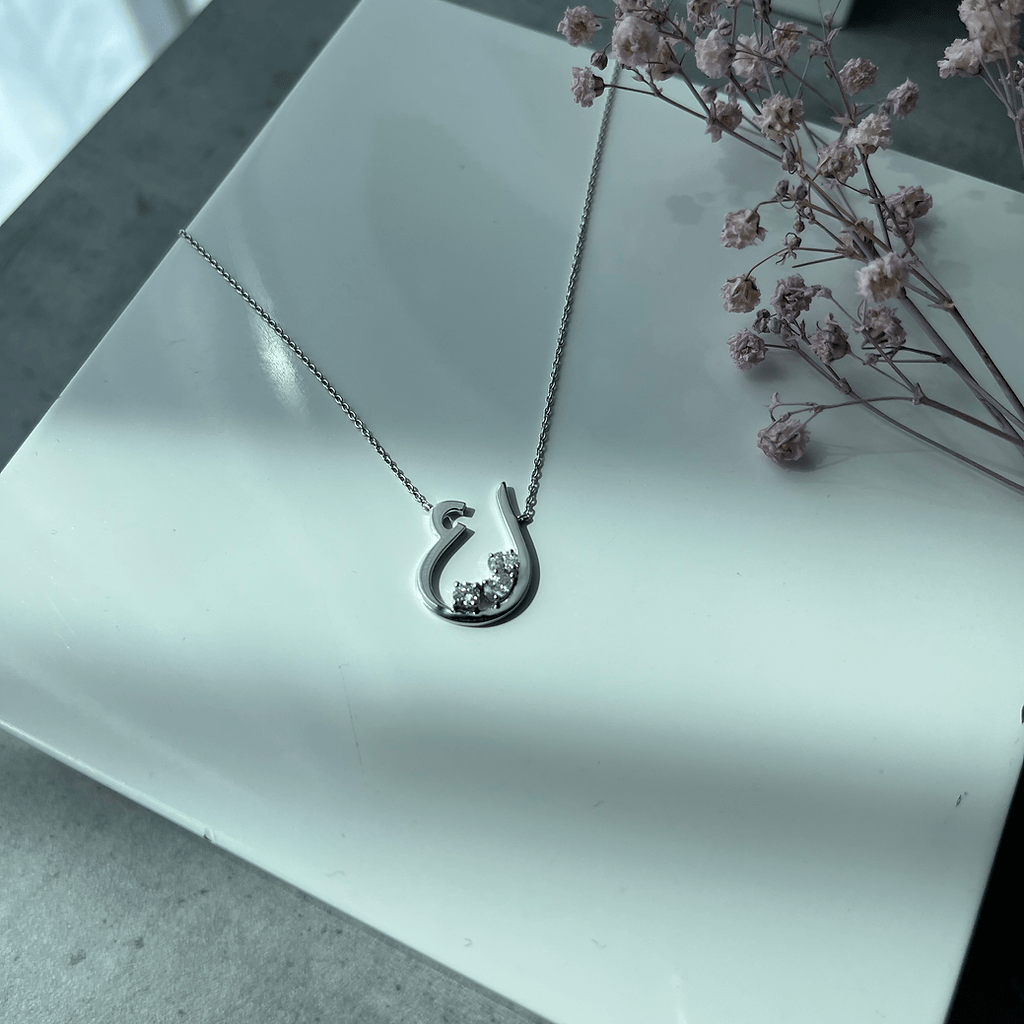Initial Trio Sparkle Necklace - HIBA JABER