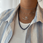 Load image into Gallery viewer, Initial Trio Sparkle Necklace - HIBA JABER