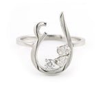Load image into Gallery viewer, Initial Trio Sparkle Ring - HIBA JABER