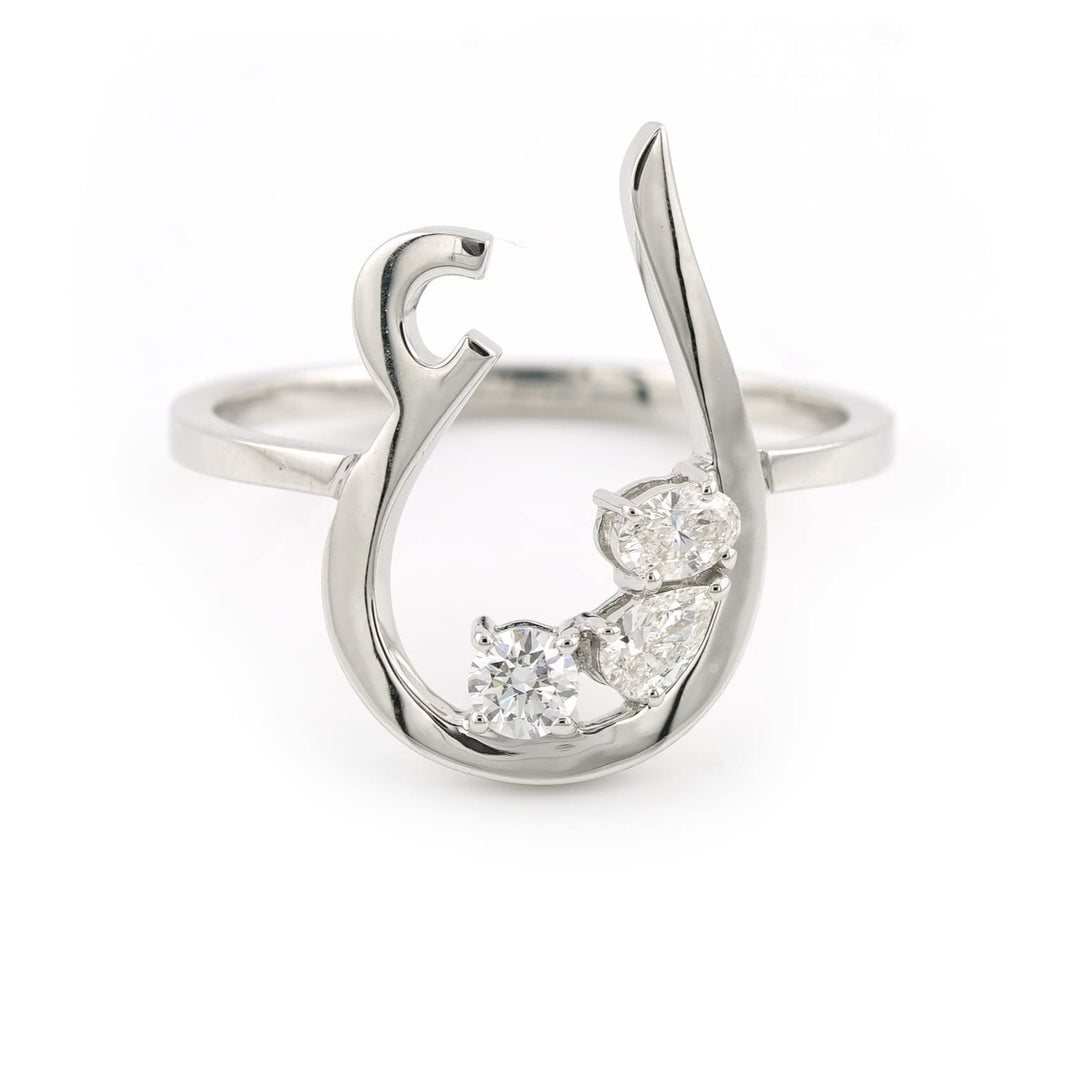 Initial Trio Sparkle Ring - HIBA JABER