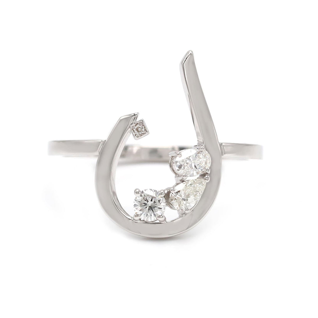 Initial Trio Sparkle Ring - HIBA JABER