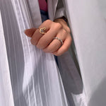 Load image into Gallery viewer, Initial Trio Sparkle Ring - HIBA JABER