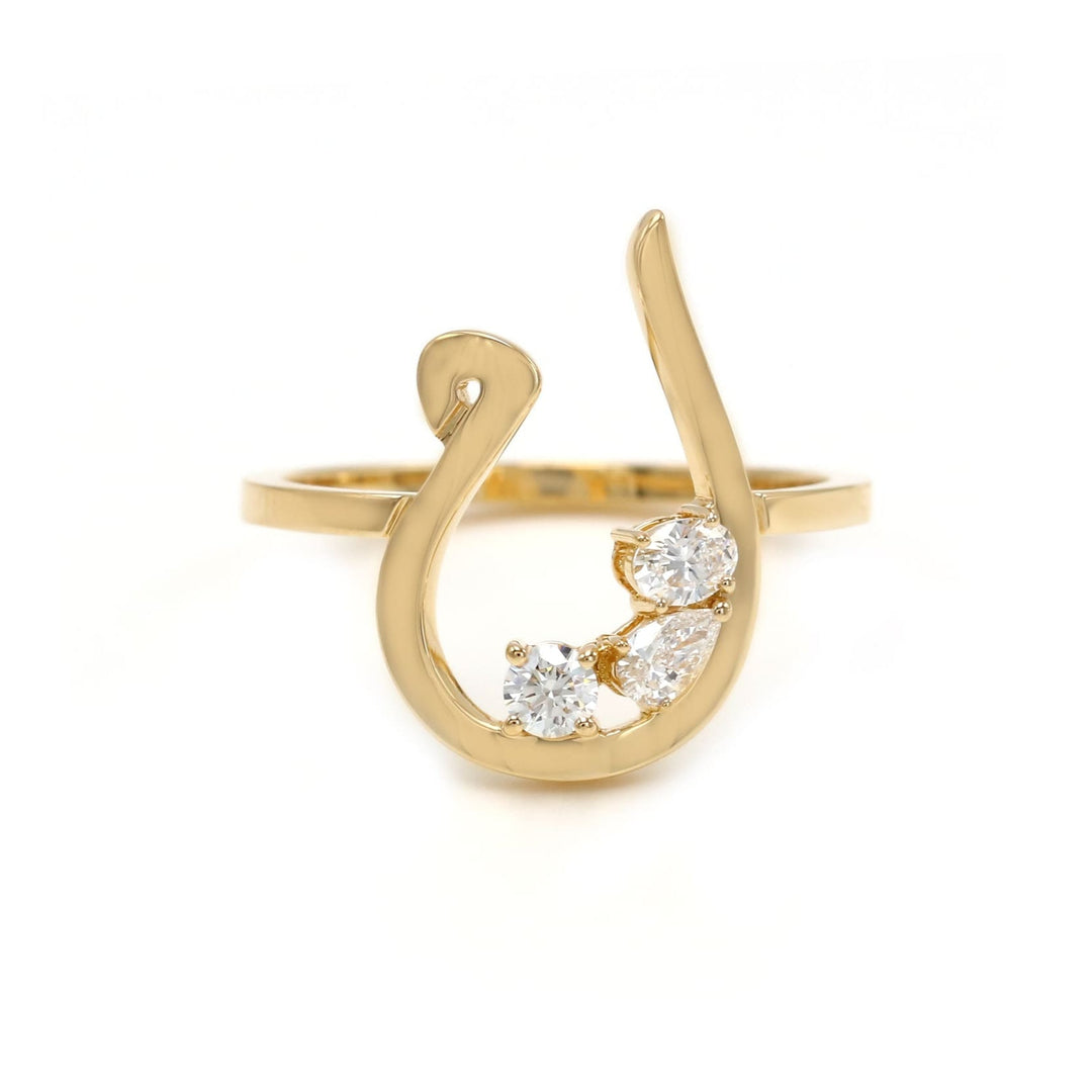 Initial Trio Sparkle Ring - HIBA JABER