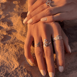 Load image into Gallery viewer, Initial Trio Sparkle Ring - HIBA JABER