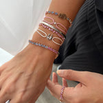 Load image into Gallery viewer, Initial Trio Sparkle Thread Bracelet - HIBA JABER