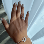 تحميل الصورة في عارض المعرض, Initial Trio Sparkle Tube bracelet - HIBA JABER