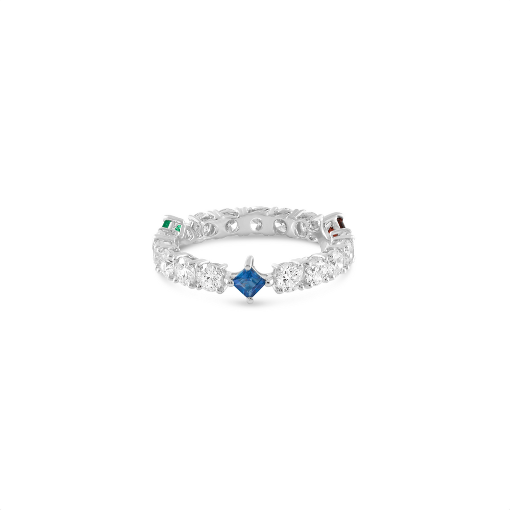 Interval Birth - stones Eternity Ring - HIBA JABER