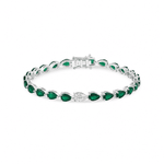 Load image into Gallery viewer, Jumbo Odd One Out Bracelet 2.0 | Green Emerald - HIBA JABER