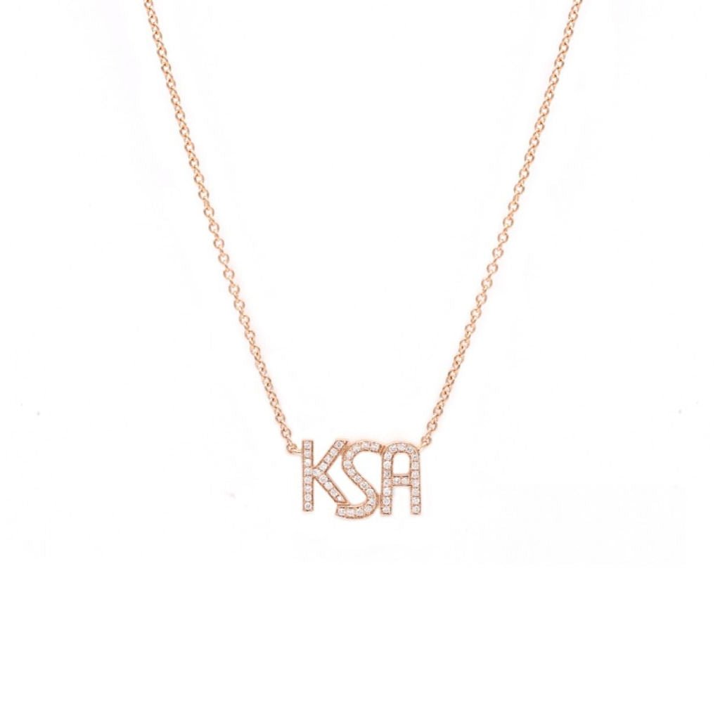 KSA Necklace - Rose Gold - HIBA JABER
