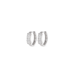 Load image into Gallery viewer, Large Baguette Diamond Hoops - HIBA JABER