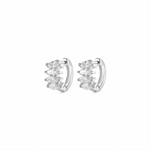 Load image into Gallery viewer, Marquise Diamond Hoops - HIBA JABER