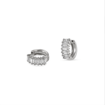 Load image into Gallery viewer, Mini Baguette Diamond Hoops - Set - HIBA JABER