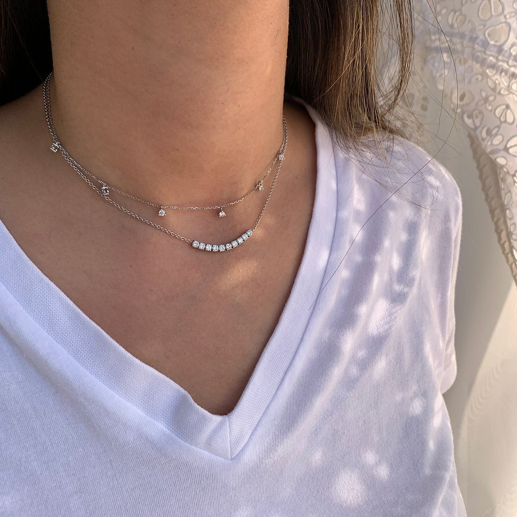 Mini Diamond Tennis Necklace - HIBA JABER