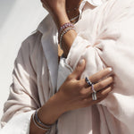 Load image into Gallery viewer, Multi Colored Sapphire Pear Ring - HIBA JABER