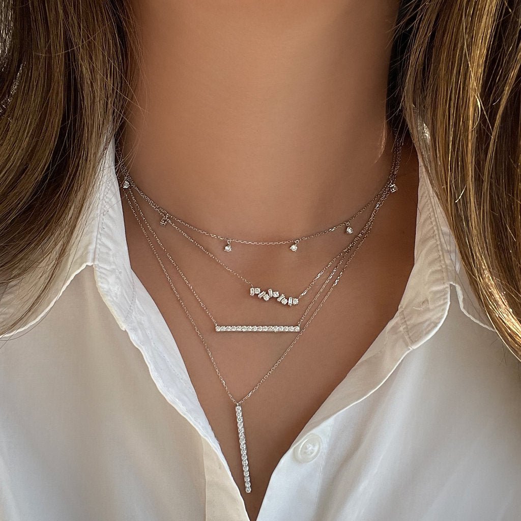 Multi - Diamond Shape Necklace - HIBA JABER