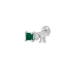 تحميل الصورة في عارض المعرض, Multi - Shaped Diamond Emerald Earring - HIBA JABER