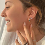 تحميل الصورة في عارض المعرض, Multi - Shaped Diamond Emerald Earring - HIBA JABER