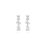Load image into Gallery viewer, Multi Shaped Vertical Diamond Earrings | Miss - match set - HIBA JABER