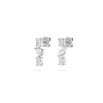 تحميل الصورة في عارض المعرض, Multi Shaped Vertical Diamond Earrings | Miss - match set - HIBA JABER