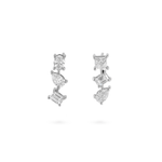 Load image into Gallery viewer, Multi Shaped Vertical Diamond Earrings | Miss - match set - HIBA JABER