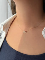 Load image into Gallery viewer, Nour Name Necklace - With diamonds on all - HIBA JABER