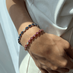 Load image into Gallery viewer, Odd One Out Bracelet 2.0 | Pink Sapphires - HIBA JABER