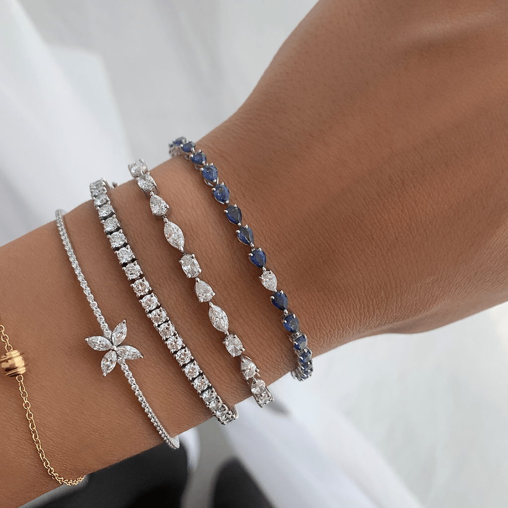 Odd One Out Bracelet | Blue Sapphires - HIBA JABER