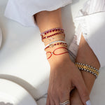 Load image into Gallery viewer, Odd One Out Bracelet | Oval Red Rubies - HIBA JABER