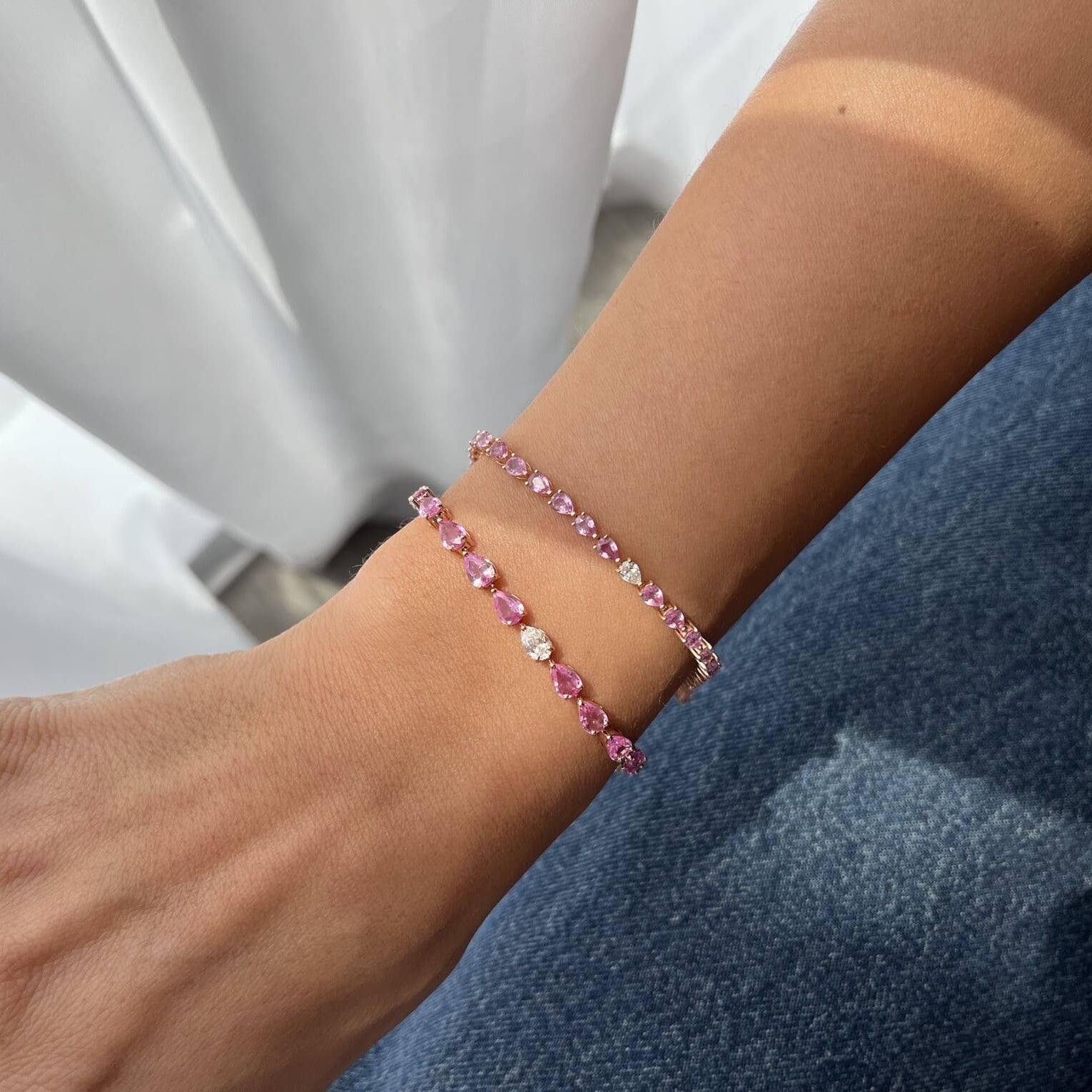 Bracelet Pink sapphires- Hiba Jaber – HIBA JABER