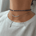 عرض الصورة في المعرض، Odd One Out Choker | Blue Sapphires - HIBA JABER