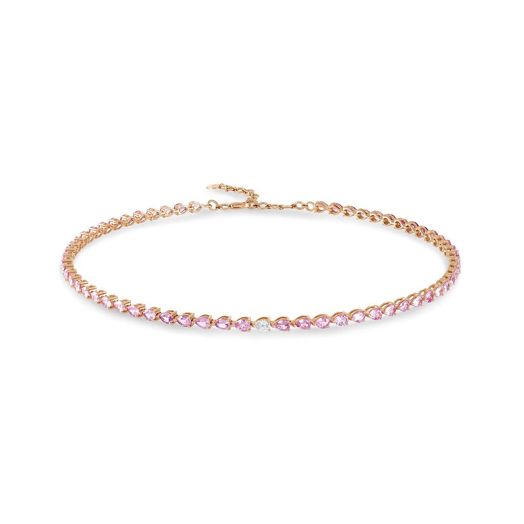 Odd One - Out Choker | Pink Sapphires - HIBA JABER