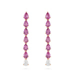 Load image into Gallery viewer, Odd One - Out Earrings 2.0 | Pink Sapphires - HIBA JABER