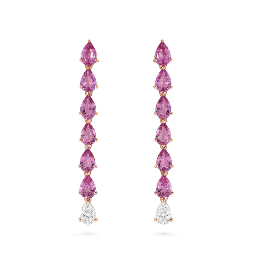Odd One - Out Earrings 2.0 | Pink Sapphires - HIBA JABER