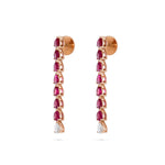 Load image into Gallery viewer, Odd One - Out Earrings | 7 Red Rubies - HIBA JABER