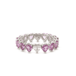 Load image into Gallery viewer, Odd One Out Heart Ring | Pink Sapphires - 4X4 - HIBA JABER