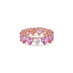 تحميل الصورة في عارض المعرض, Odd One Out Heart Ring | Pink Sapphires - HIBA JABER