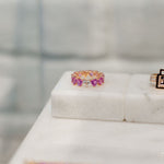 تحميل الصورة في عارض المعرض, Odd One Out Heart Ring | Pink Sapphires - HIBA JABER