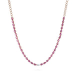 Load image into Gallery viewer, Odd One - Out Necklace 2.0 | Pink Sapphires - HIBA JABER