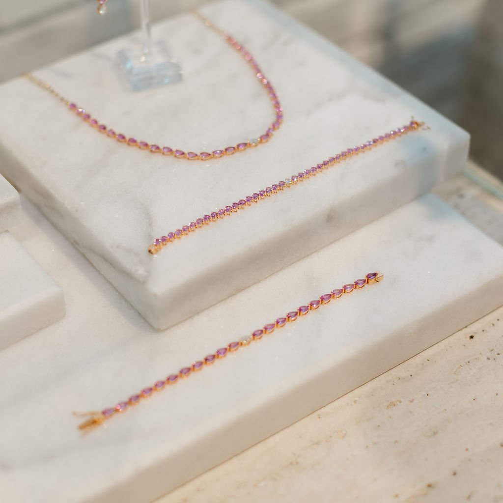 Odd One - Out Necklace 2.0 | Pink Sapphires - HIBA JABER