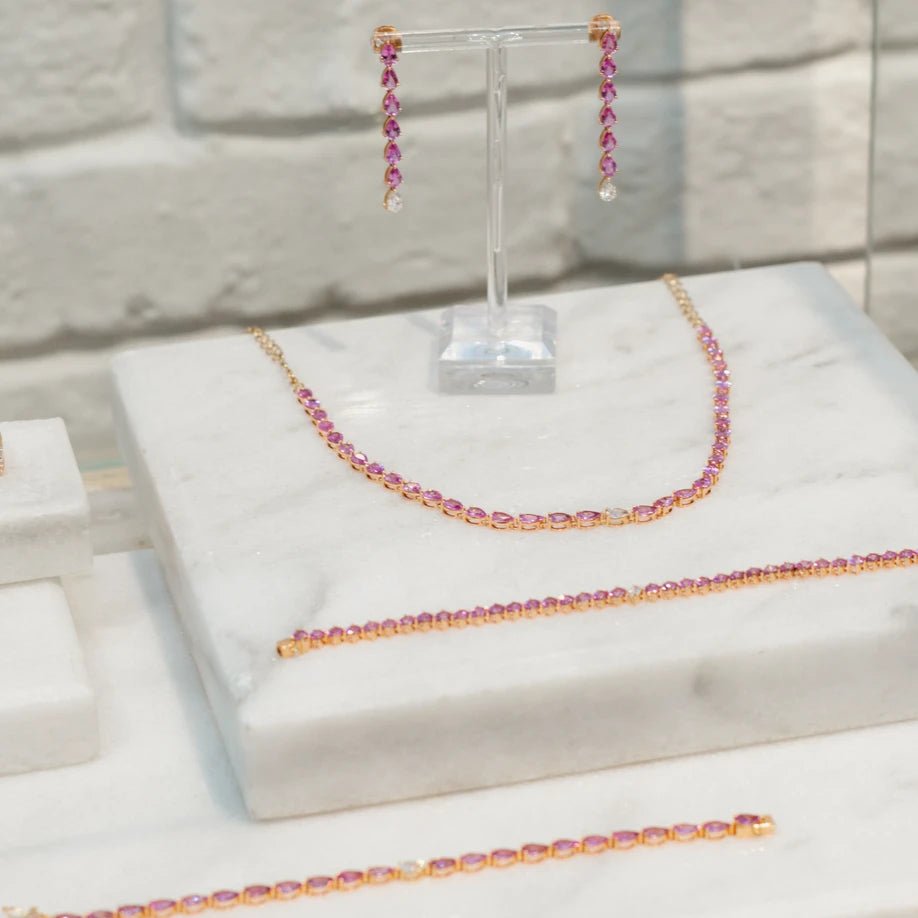 Odd One - Out Necklace 2.0 | Pink Sapphires - HIBA JABER