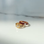 Load image into Gallery viewer, Odd One Out Slanted Oval Ring / Red Rubies - HIBA JABER